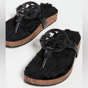 Tory Burch Cloud Shearling Sandals